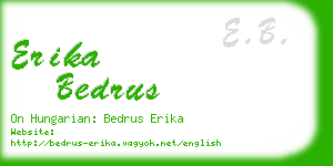 erika bedrus business card